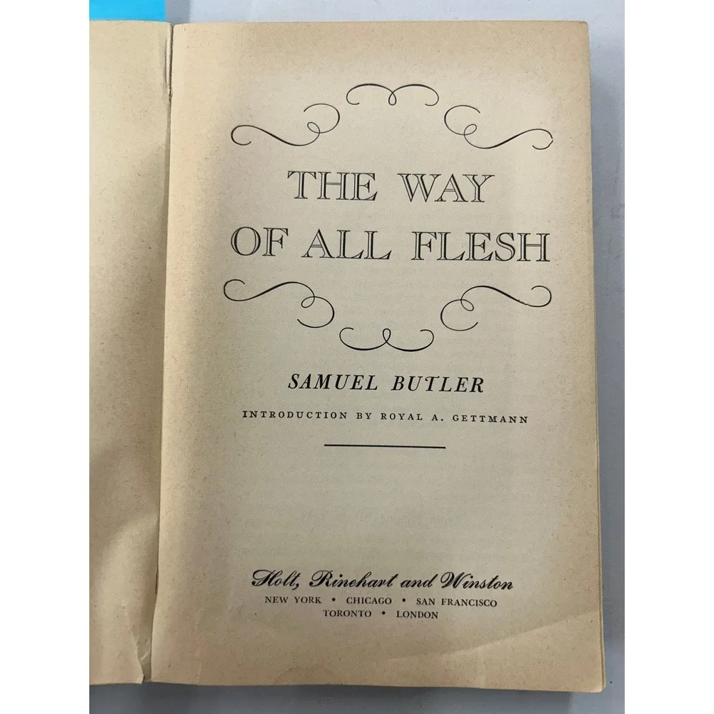The Way‎ of All Flesh Samuel Butler 1965 Tenth Printing Holt Rinehart
